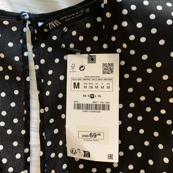 Zara long polkadot jumpsuit NWT - Picture 5 of 5